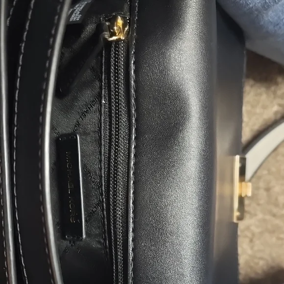 Michael Kors Black and Gold Crossbody Bag - Picture 4 of 8